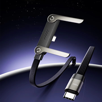 Cable de Carga Rápida USB C PD3.1 de 240W con Soporte para Teléfono, Cable Trenzado de Nailon y Aleación de Zinc para Uso en Automóvil, OEM ODM al por Mayor
