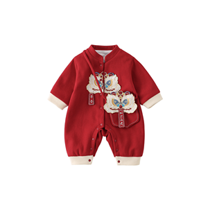 Mono rojo informal <span class=keywords><strong>de</strong></span> otoño para bebé <span class=keywords><strong>de</strong></span> un año <span class=keywords><strong>de</strong></span> edad, ropa <span class=keywords><strong>de</strong></span> luna llena <span class=keywords><strong>de</strong></span> manga larga, suministro ODM, mameluco <span class=keywords><strong>de</strong></span> tela <span class=keywords><strong>de</strong></span> punto - Product Image 1
