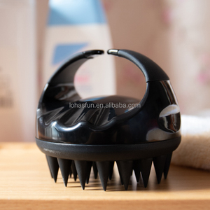 Customize Logo Hair Shampoo Massage <b>Brush</b> Scalp Care <b>Brush</b> with Soft Silicone Scalp Hair <b>Brush</b> - Product Image 1