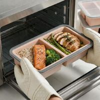 Boîtes de conservation en silicone de qualité alimentaire, contenants de congélation pour aliments, boîtes de rangement, boîtes à lunch, boîtes repas avec couvercle
