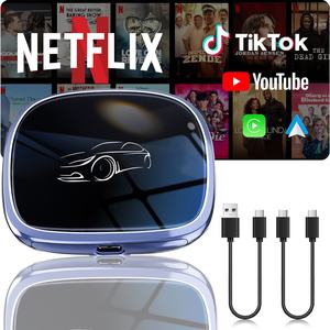 Adaptador Inalámbrico CarPlay Android Auto para Auto, Pantalla de <span class=keywords><strong>7</strong></span> Pulgadas, 4+64GB, Ranura para Tarjeta <span class=keywords><strong>SIM</strong></span>, Duplicación de Pantalla, Caja Inteligente Portátil para Auto - Product Image 3