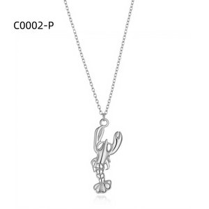 Collar con Colgante de Langosta Amy Amy, Chapado en Plata, Acero Inoxidable, Joyería Casual para Mujer, para Uso Diario, Regalo - Product Image 1