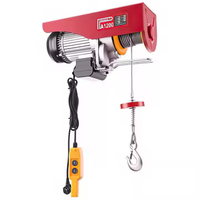 Mini treuil électrique à câble en acier 220V, capacité de 400 kg, longueur de 12 m, état neuf, utilisation en construction, à domicile, pour les restaurants, les hôtels