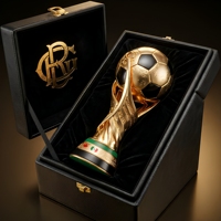 Trofeo Deportivo Conmemorativo de Metal Personalizado, Copa de Fútbol Grabable en 3D para Recuerdo de Campeonato Deportivo