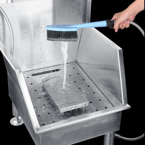 Kuge Stainless Steel <b>Shoe</b> Cleaning Station With Brush And <b>Tap</b> For Public And Industrial Use - Product Image 2