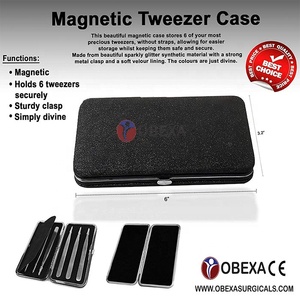 กล่องแม่เหล็กสแตนเลสน้ำหนักเบาพร้อมกรอบแม่เหล็กที่ซ่อนอยู่สำหรับแหนบถอนขนตา6อันอุปกรณ์เสริมการดูแลส่วนบุคคล - Product Image 5