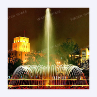 Fuente de Agua Moderna Cuadrada con Control Programado y Boquillas de Pulverización para Paisajes y Piscinas, Directo de Fábrica