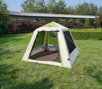 Tente de camping portable imperméable à double couche TOURUS pour toutes les saisons avec auvent de 8,1 mètres carrés et une chambre et un salon