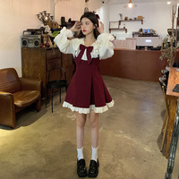 Robes pour femmes de style coréen, nouvelle mode, pour tous les jours, avec nœud papillon, robe élégante, printemps été, robe mi-longue