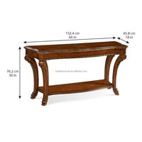 Table console design American Country Table de salon Table en bois Structure baroque en bois massif Table console antique