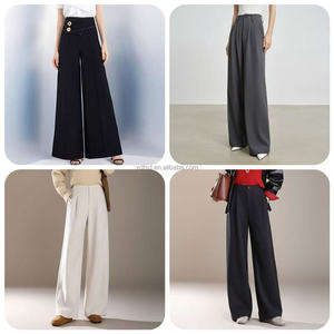 Vendita all'Ingrosso di <span class=keywords><strong>Pantaloni</strong></span> a Gamba Larga <span class=keywords><strong>con</strong></span> Tasche, <span class=keywords><strong>Pantaloni</strong></span> Casual da <span class=keywords><strong>Donna</strong></span> per Ufficio, Vestibilità Ampia a <span class=keywords><strong>Vita</strong></span> Alta - Product Image 4