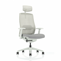 Chaise de bureau de direction ergonomique de luxe moderne à dossier haut avec soutien lombaire réglable, appui-tête, accoudoirs, pivotante, inclinable et verrouillable, multifonction