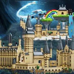 Blok Bangunan Partikel Mikro Sihir Sekolah Harr Potter Castle Set Mini Bricks Set Pendidikan untuk Anak-anak Hadiah Terbaik