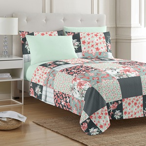 <strong>Queen</strong> Size 6-Piece Printed Microfiber <strong>Bed</strong> <strong>Sheet</strong> Set Soft <strong>Extra</strong> <strong>Deep</strong> Pocket Fit for 16 Inch Mattress Modern Style Quality Grade - Product Image 1