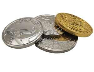 Custom Metal Spanish Antique Gold Eye Shape <strong>Coin</strong>