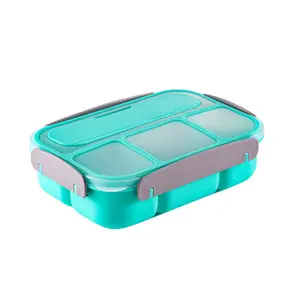 4 Compartimento À Prova De Vazamento Isolados Crianças Bento Lunch Box Thermo Almoço Bento Box com Isolados Thermos Food Jar