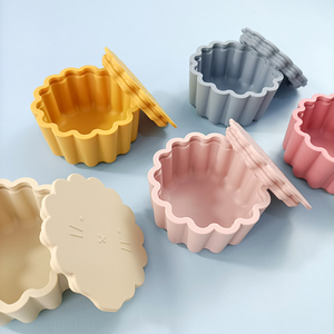 Caja de Silicona de Grado Alimenticio con Forma de León, Caja de Aperitivos para Bebés, Contenedor de Alimentos para Llevar, Bolsa de Almacenamiento, Vajilla, Tazón - Product Image 1