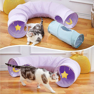 Wholesale Purple Breathable Foldable Collapsible <b>Cat</b> Play <b>Tunnels</b> - Product Image 2