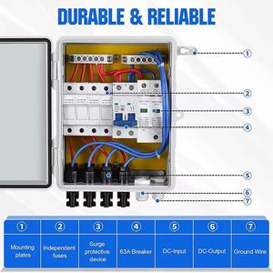 Boîtier de Combinaison Solaire Photovoltaïque DC DEMUDA OEM 4 Entrées 1 Sortie 12V 24V 48V Étanche IP65 pour Systèmes de Stockage d'Énergie I&C - Product Image 4