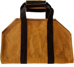 BSCI Factory Waxed Canvas Firewood Carrier <b>Log</b> Tote <b>Bag</b> Durable Firewood Tote <b>Bag</b> Heavy Duty Firewood Carrier - Product Image 5