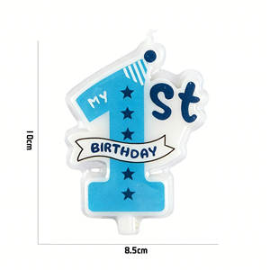 <span class=keywords><strong>Vela</strong></span> de Cumpleaños con Diseño de Estrella, Número 1 Azul, para Niño, Baby Shower, Decoración de Pastel para Celebración del Primer Cumpleaños - Product Image 6