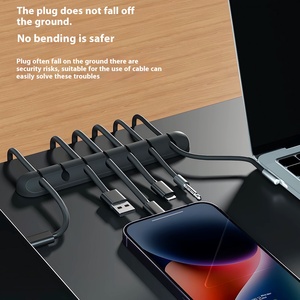 En gros Organisateur de câbles auto-adhésif en silicone pour bureau, fixation de fiches, câbles de souris, câbles de casque et câbles de données de téléphone portable - Product Image 3