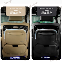 Meja Lipat di Sandaran Kursi Toyota Alphard Vellfire AH20 AH30 AH40 dengan Sandaran Kaki yang Dapat Disesuaikan dan Pengisian Daya Cepat 15W untuk Istirahat Perjalanan Jarak Jauh