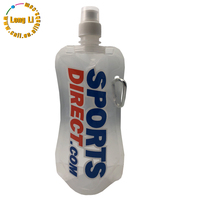 Bouteille d'eau pliable personnalisée sans BPA, 9 couleurs, avec bec verseur, portable, pour l'extérieur, impression par gravure, promotions, PET+PA+PE Longli