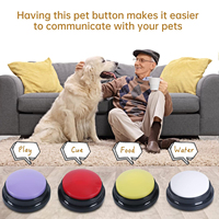 Bouton d'entraînement pour chien avec enregistrement de 30 secondes, bouton interactif pour chiens