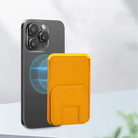 Porte-cartes magnétique en cuir de haute qualité avec logo personnalisable, portefeuille magnétique pour téléphone, portefeuille magnétique en cuir