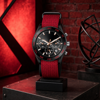 Montre-bracelet décontractée pour hommes, boîtier en alliage, bracelet en sangle de nylon, montre à quartz pour homme