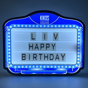 Tùy Chỉnh 3 Bộ Chữ Hạnh Phúc Sinh Nhật Dẫn Bảng Tin Đăng Ký Hộp Đêm VIP Dịch Vụ Chai Presenter LED Acrylic Thư Đăng Board - Product Image 5