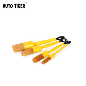 AUTO TIGER 4 pezzi Set 180 setole <span class=keywords><strong>BPT</strong></span> marroni setole morbide per capelli pulizia automatica spazzola per dettagli per la cura dell'auto - Product Image 1