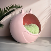 Nouvelle Maison de Luxe pour Animaux de Compagnie en Matériau Innovant, Antibactérienne, Semi-fermée, Lit pour Chat Facile à Nettoyer, Nid pour Chien Peint par Pulvérisation pour Petits Animaux