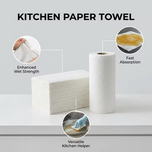 Custom OEM Virgin Wood Pulp Super Absorbent Oil-Absorbing High GSM <b>Kitchen</b> Rolls <b>Kitchen</b> <b>Paper</b> Towels - Product Image 2