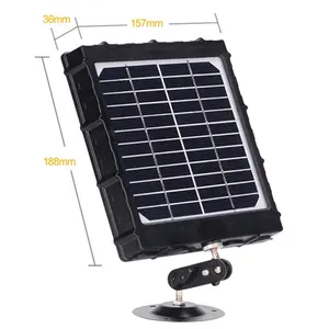 Outdoor Solar Panel Built In 8000mah Battery For Ip Security Camera 6V 9V 12V Output 3 Watt Solar Power Panel Charger Kit