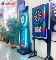 Máquina de Dardos Electrónica Mini Personalizada de Fábrica OEM ODM con Luz Ambiental RGB en Toda la Superficie y Puntuación Automática
