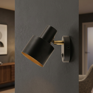 Applique murale en métal noir Serantes, base E27, max 25W, IP20, 220V (F-Bright 2070940-N) - Product Image 3