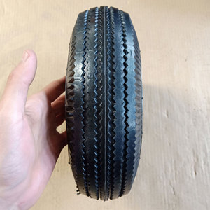 Roues pneumatiques de chariot de camion à main 10 pouces 4.10/3.50-4 roues roues gonflables de pneu de chariot en caoutchouc - Product Image 5