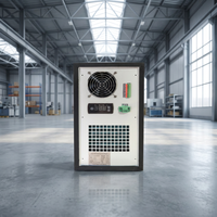 Climatiseur mural pour armoire de télécommunications industrielle extérieure 48V DC IP55 IP65 avec moteur DC et panneau de chauffage/refroidissement