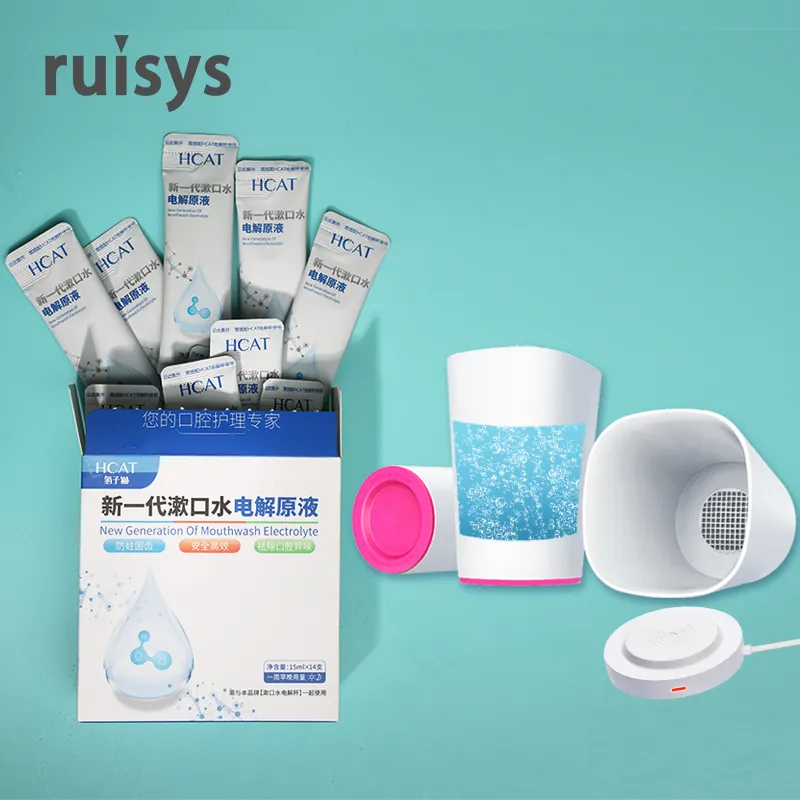 Mouthwash solution + irrig teeth electrolytic water cup teeth whitening teeth cleaning machine other oral hygiene products