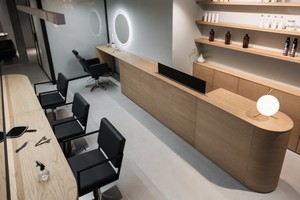 Salon de coiffure personnalisé Meuble de salon de luxe avec miroir et éclairage LED Salon de coiffure Salon de coiffure Mobilier d'intérieur - Product Image 4