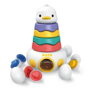 Juego de bloques de construcción 3D para bebés, juego de tazas apilables, juguetes con huevos a juego montessori