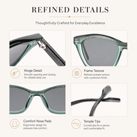 Lunettes de soleil Mellume Premium en acétate poli à la main, style œil-de-chat, monture rayée de luxe, lunettes de créateur, nuances classiques, directement de l'usine
