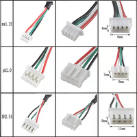 Cable USB Tipo A Macho a Hembra con Conector JST SUR de 4 Pines y 5 Pines, Paso de 0.8mm y 2.54mm, Conector USB Macho