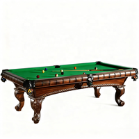 Maßgefertigter Klassischer Retro-Stil Marmor-Steinplatte Schwarze Schieferplatten Billardtisch aus Eichenholz in 7ft, 9ft, 8ft Größe