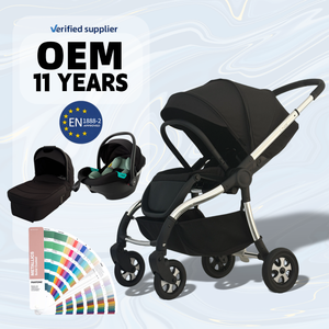 Sang trọng 3-in-1 xe đẩy em bé với chất lượng cao khung nhôm OEM tùy chỉnh mùa hè Xe đẩy nhà Máy Giá trực tiếp - Product Image 2