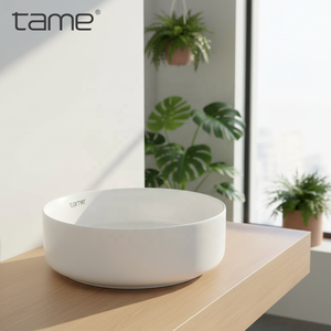 <span class=keywords><strong>Lavabo</strong></span> de Cerámica <span class=keywords><strong>para</strong></span> <span class=keywords><strong>Encimera</strong></span> TAME PZ6202, Forma Redonda, el Más Popular - Product Image 3