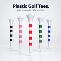 Tees de golf personnalisés en plastique ABS avec motif multi-rougeurs pour la practice – Commandez en gros pour les distributeurs exportateurs