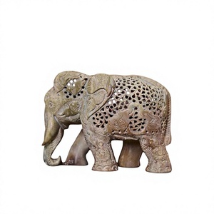 Exclusive New Arrival Best Showpiece Design Soapstone Carving Animal Sculpture With Hand Carving For Home And Hotel Decorations - Product Image 1